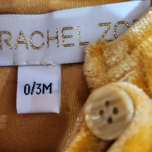 🆕️ Rachel Zoe RZ Baby Mustard Coverall & Hat - Picture 8 of 11
